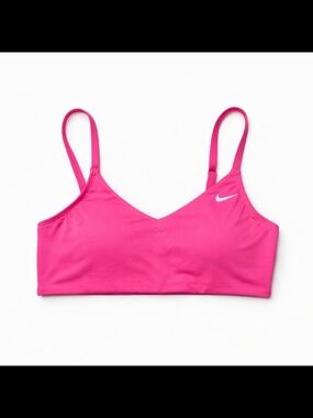 Nike Swim Bikini Top NWT Hot Pink V Neck Adjustable Strap Size XL